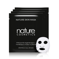 Zestaw 4 intensywnie regenerująco-nawilżających masek w płacie z naturalnym śluzem ślimaka - Nature Cosmetics - Nature Skin Mask - 4 szt.