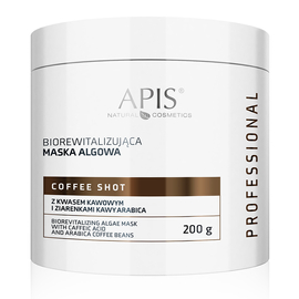 Biorewitalizująca maska algowa z kwasem kawowym i ziarenkami kawy Arabica - Apis Coffee Shot - 200 g