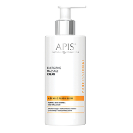Energetyzujący krem do masażu twarzy z witaminą C i kwasem ferulowym - Apis Adeno-C Flash Glow - 300 ml