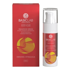 Emulsyjne serum z 0,3% czystego retinolu, 3% witaminą C i koenzymem Q10 - BasicLab - 30 ml