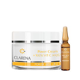 CLARENA Power Cream + 100% Vit C Krem z 100% aktywną witaminą C AA2G™ 50 ml + 1,5 ml