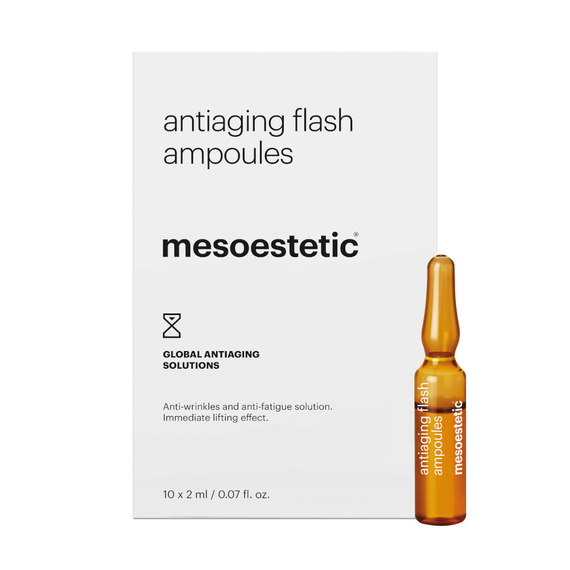 Ampułki liftingujące zmarszczki, oznaki zmęczenia Mesoestetic Antiaging Flash Ampoules (10 x 2 ml)