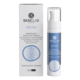 Nawilżający emu-żel do twarzy z 6% ektoiną i komórkami macierzystymi ze śnieżnego lotosu - BasicLab - 50 ml