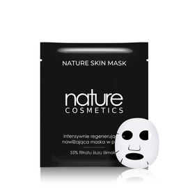 Intensywnie regenerująco-nawilżająca maska w płacie z naturalnym śluzem ślimaka - Nature Cosmetics - Nature Skin Mask - 1 szt.