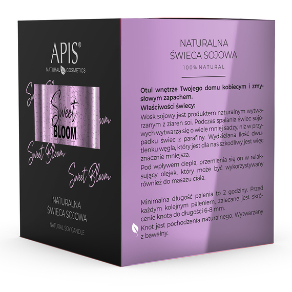 Naturalna świeca sojowa 100% - Apis Sweet Bloom - 220g