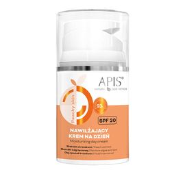 Nawilżający krem na dzień SPF 20 - Apis Peachy Skin - 50 ml