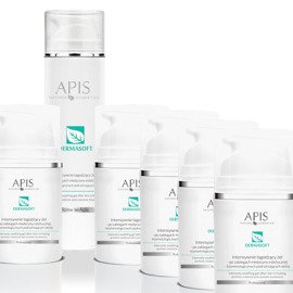 Apis Dermasoft Intensywnie łagodzący żel po zabiegach medycyny estetycznej i kosmetologicznych 1x200ml + 5x50ml