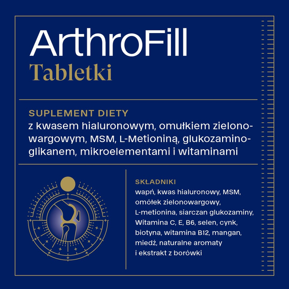 ArthroFill Tabletten - Tabletki wspomagające chrząstkę, kości i tkankę łączną - 60 tabletek