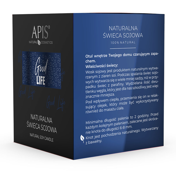 Naturalna zapachowa świeca sojowa Apis Good Life