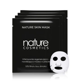 Zestaw 4 masek w płacie ze śluzem ślimaka - Nature Cosmetics - Nature Skin Mask - 4 szt.