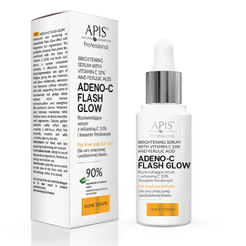 Rozświetlające serum do twarzy z witaminą C i kwasem ferulowym - Apis Adeno-C Flash Glow - 30 ml