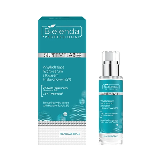 Wygładzające hydro-serum z Kwasem Hialuronowym 2% - Bielenda Supremelab Hyalu Minerals - 30 ml