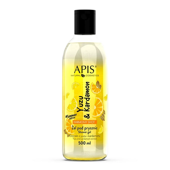 Żel pod prysznic Yuzu&Cardamon - Apis Harmony Shot - 500 ml