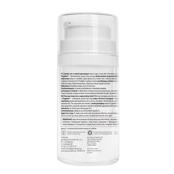 Wielozadaniowa kremo-maska na noc - Apis Ageless Beauty with Progeline - Multi-Tasking Cream-Mask For Night - 50 ml