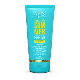 Krem do opalania twarzy z nektarem komórkowym SPF 50 - Apis Hello Summer - 50 ml