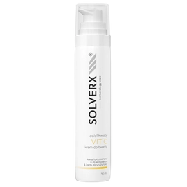 Krem do twarzy z kwasami - SOLVERX Acid Therapy - VIT C - skóra wrażliwa i matowa - 50 ml