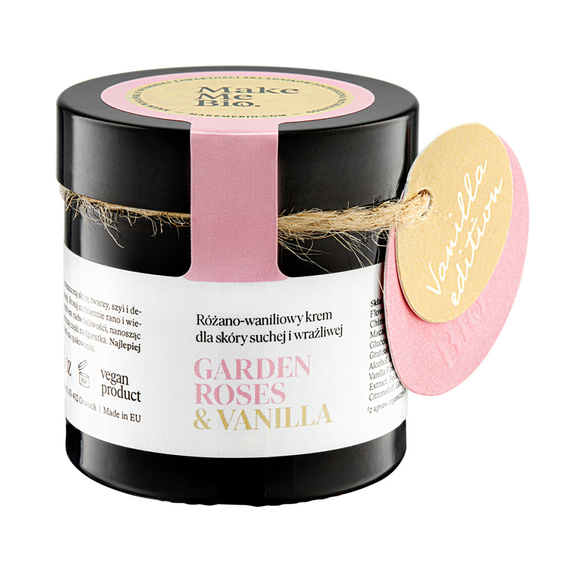 Różano-waniliowy krem dla skóry suchej i wrażliwej - Make Me Bio - Garden Roses & Vanilla - 60 ml