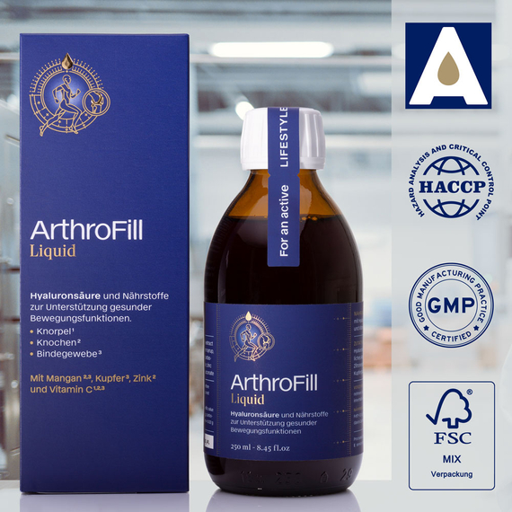 ArthroFill Liquid - Suplement diety odżywiający chrząstki, tkankę łączną i maź stawową - 250 ml