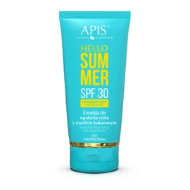 Emulsja do opalania ciała z masłem kakaowym SPF 30 - Apis Hello Summer - 200 ml