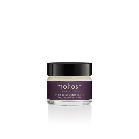 Aktywny peeling do twarzy Róża z jagodą Mokosh mini 15 ml