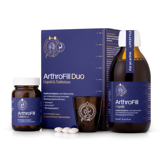 ArthroFill Duo Liquid & Tabletten - Płyn i tabletki - Zestaw suplementów diety z kwasem hialuronowym