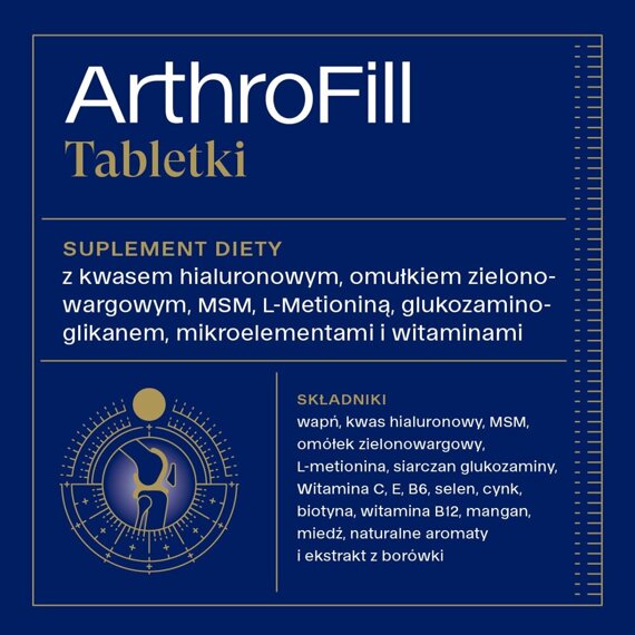 ArthroFill Tabletten - Tabletki wspomagające chrząstkę, kości i tkankę łączną - 60 tabletek