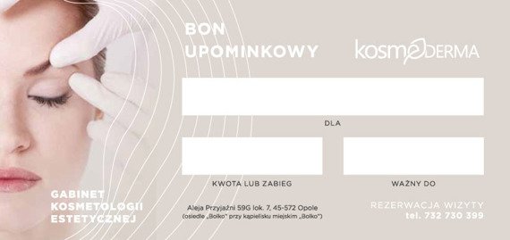 Bon Upominkowy Voucher Na Zabiegi Kosmetyczne W Opolu Sklep Kosmepl 9350