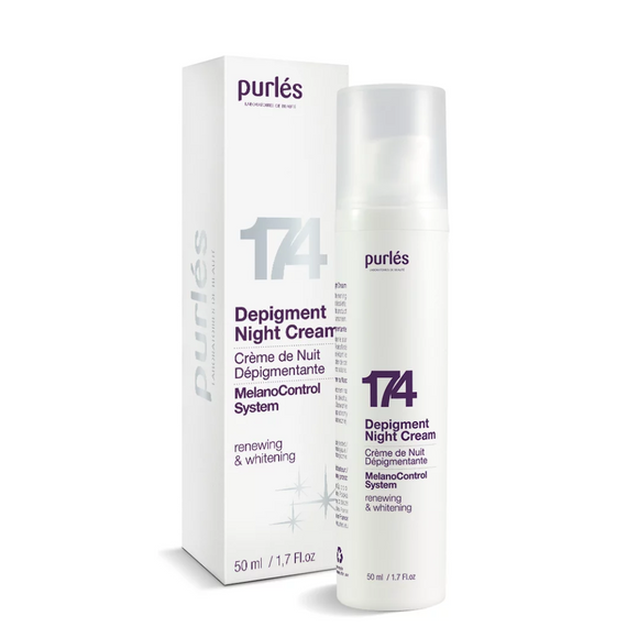 Depigmentujący krem na noc - Purles 174 - Depigment Night Cream - 50 ml