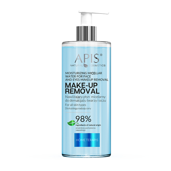 Nawilżający płyn micelarny do demakijażu twarzy i oczu - Apis Home Terapis - Make-Up Removal - 500 ml