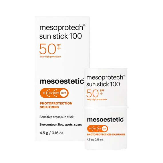 Ochronny sztyft przeciwsłoneczny SPF 50+ - Mesoestetic Mesoprotech Sun Protective Repairing Stick 100 - 4,5 g