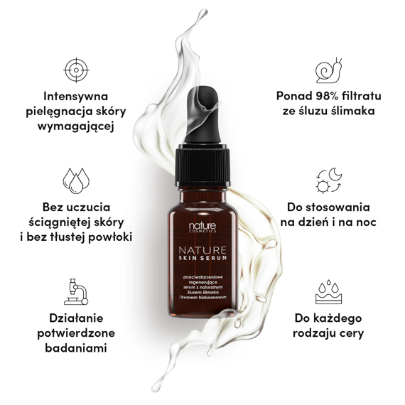 Serum ze śluzem ślimaka 98% - Nature Cosmetics - Nature Skin Serum - 10 g